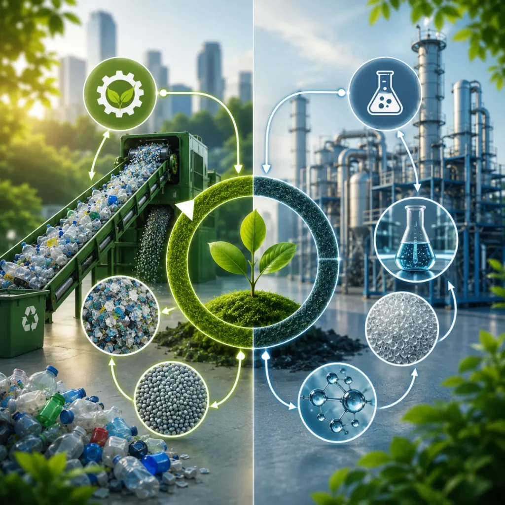 Mechanical vs chemical recycling